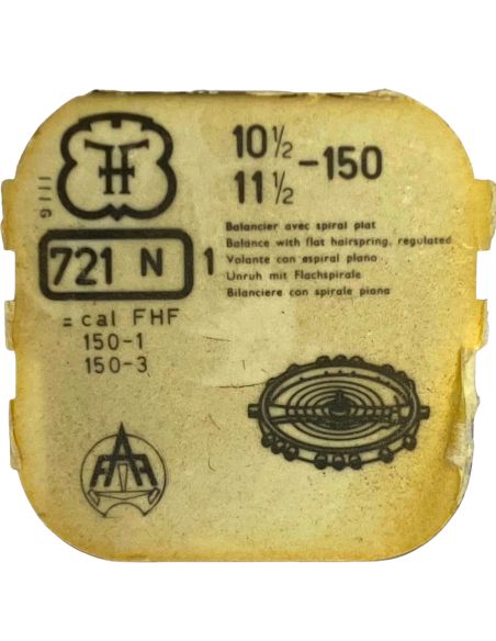 FHF 150 - 721N Balancier avec spiral plat (à l'unité) - Balance with flat hairspring regulated (per unit)