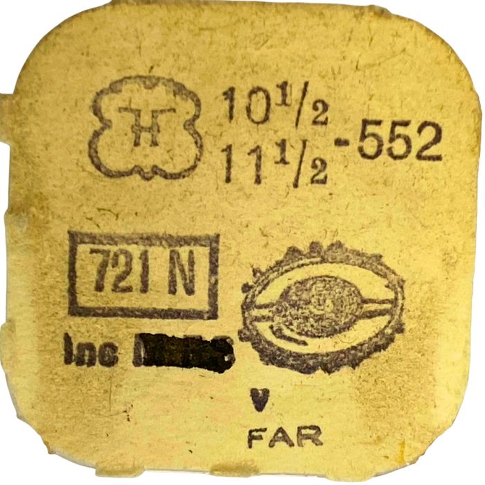 FHF 552 - 721N Balancier avec spiral plat (à l'unité) - Balance with flat hairspring regulated (per unit)