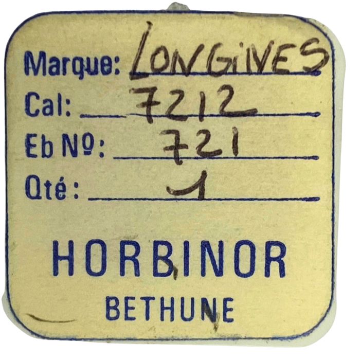Longines 7212 - 721 Balancier avec spiral plat (à l'unité) - Balance with flat hairspring regulated (per unit)