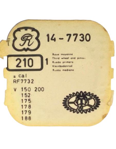 Valjoux 7730 - 210 Roue moyenne (à l'unité) - Third wheel and pinion (per unit)