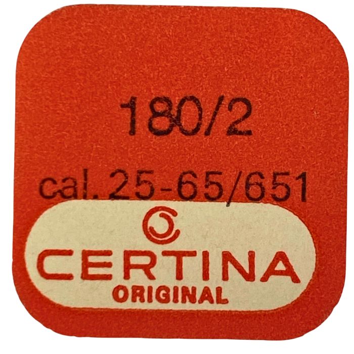Certina 25.65/651 - 180/2 barillet avec arbre et ressort de freinage (à l'unité) - Barrel with arbor and brake spring (per unit)