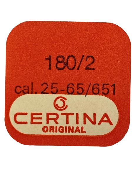 Certina 25.65/651 - 180/2 barillet avec arbre et ressort de freinage (à l'unité) - Barrel with arbor and brake spring (per unit)