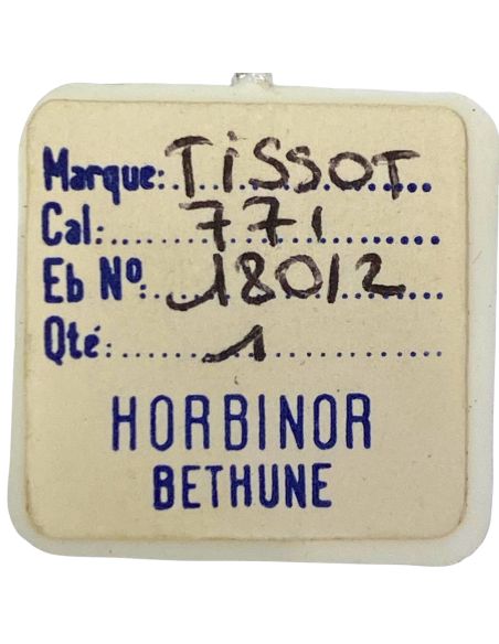 Tissot 771 - 180/2 barillet avec arbre et ressort de freinage (à l'unité) - Barrel with arbor and brake spring (per unit)