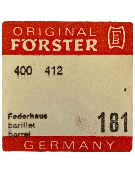 Förster 400 - 181 barillet pour bonde percée (à l'unité) - Barrel for drilled core (per unit)