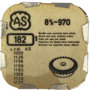 AS 970 - 182 barillet avec couvercle (sans arbre) (à l'unité) - Barrel and cover (without arbor) (per unit)