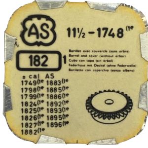 AS 1748 - 182 barillet avec couvercle (sans arbre) (à l'unité) - Barrel and cover (without arbor) (per unit)