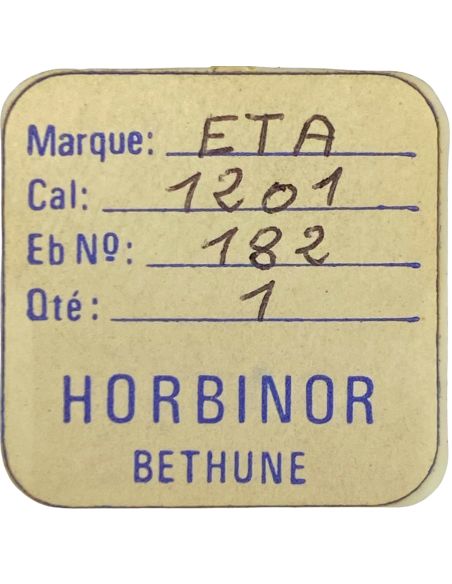 ETA 1201 - 182 barillet avec couvercle (sans arbre) (à l'unité) - Barrel and cover (without arbor) (per unit)