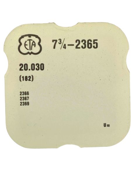 ETA 2365 - 182 barillet avec couvercle (sans arbre) (à l'unité) - Barrel and cover (without arbor) (per unit)