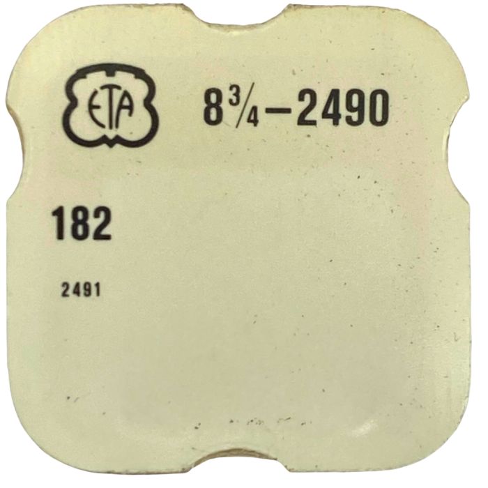 ETA 2490 - 182 barillet avec couvercle (sans arbre) (à l'unité) - Barrel and cover (without arbor) (per unit)