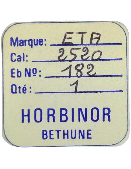 ETA 2520 - 182 barillet avec couvercle (sans arbre) (à l'unité) - Barrel and cover (without arbor) (per unit)