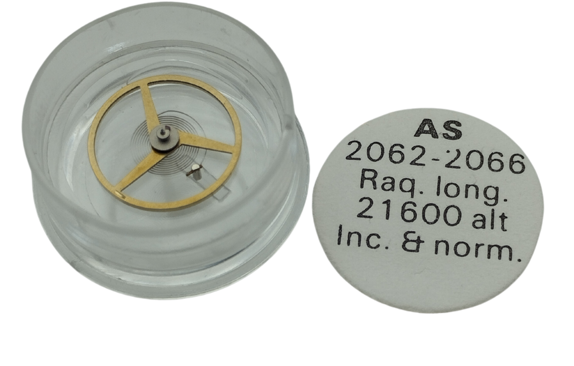 AS 1729 - 721 Balancier Avec Spiral Plat  à L'unité  - Balance With Flat Hairspring Regulated Per Unit