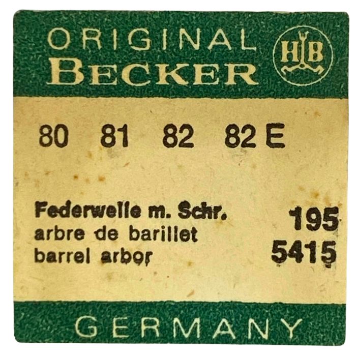 Becker 80 - 195 Arbre de barillet - Barrel arbor