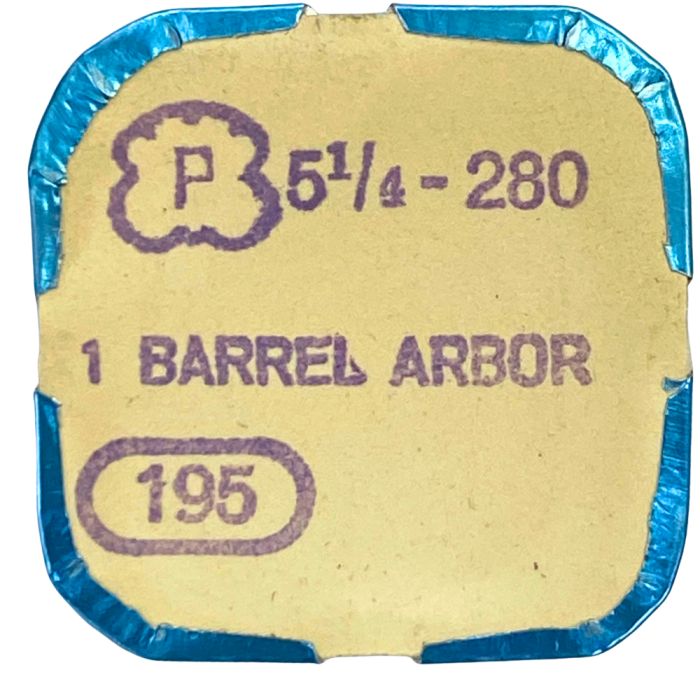 Peseux 280 - 195 Arbre de barillet - Barrel arbor