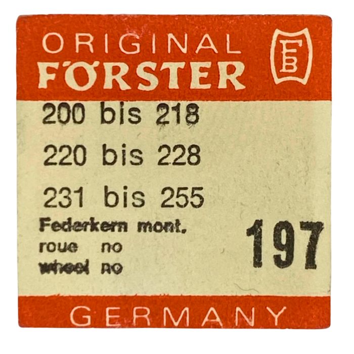 Förster 200 - 197 Bonde et rochets rivés - Core and ratchet wheel riveted