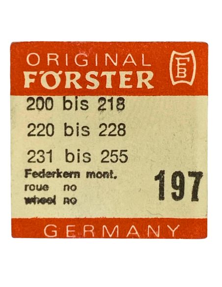 Förster 200 - 197 Bonde et rochets rivés - Core and ratchet wheel riveted