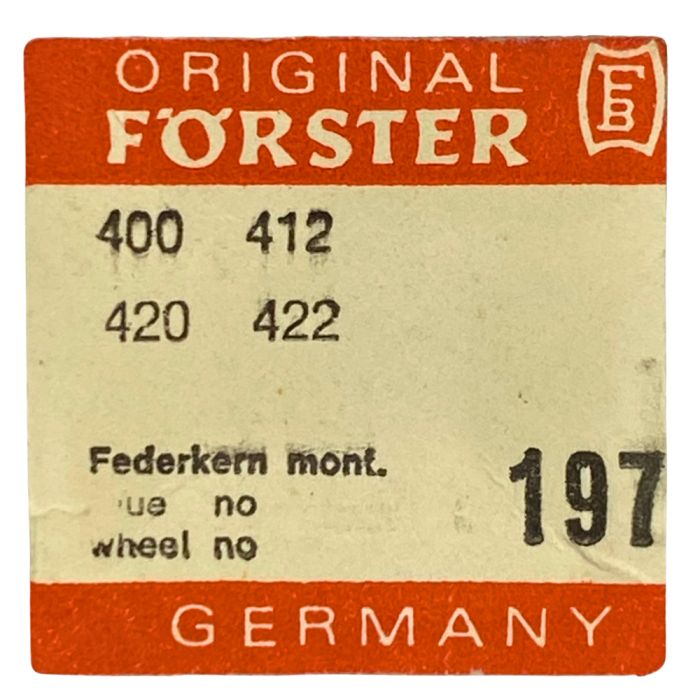 Förster 400 - 197 Bonde et rochets rivés - Core and ratchet wheel riveted