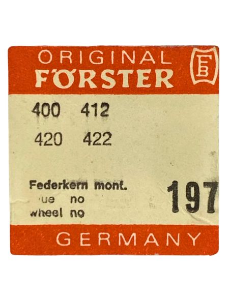 Förster 400 - 197 Bonde et rochets rivés - Core and ratchet wheel riveted