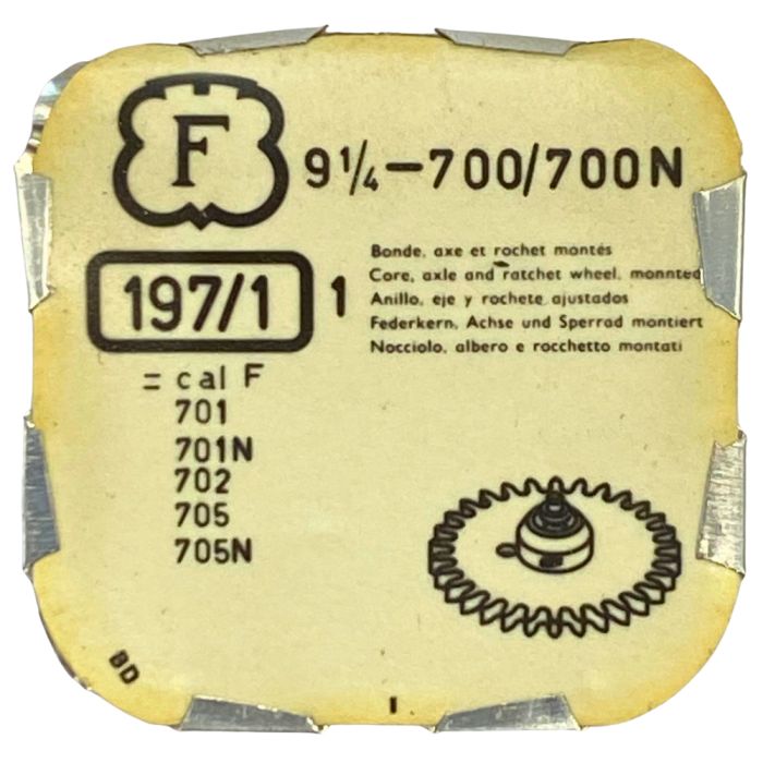 Felsa 700/700N - 197/1 Bonde axe et rochet montés - Core axle and ratchet wheel mounted