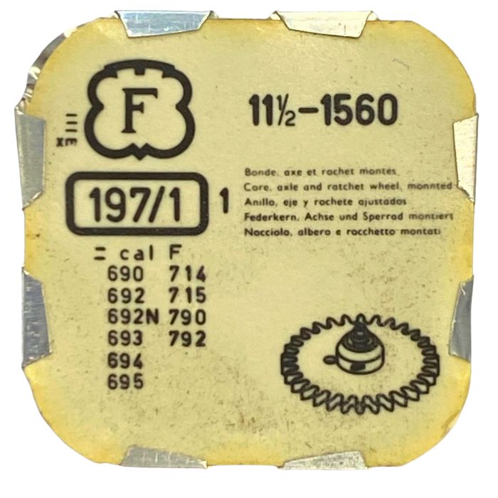 Felsa 1560 - 197/1 Bonde axe et rochet montés - Core axle and ratchet wheel mounted