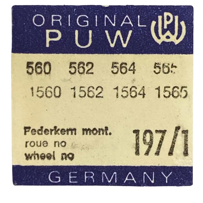 PUW 560 - 197/1 Bonde axe et rochet montés - Core axle and ratchet wheel mounted