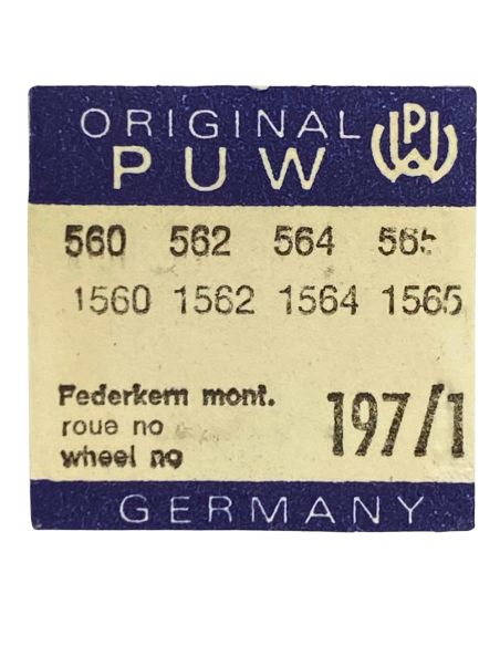 PUW 560 - 197/1 Bonde axe et rochet montés - Core axle and ratchet wheel mounted