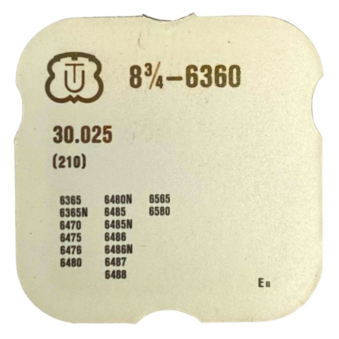 Unitas 6360 - 210 Roue moyenne (à l'unité) - Third wheel and pinion (per unit)