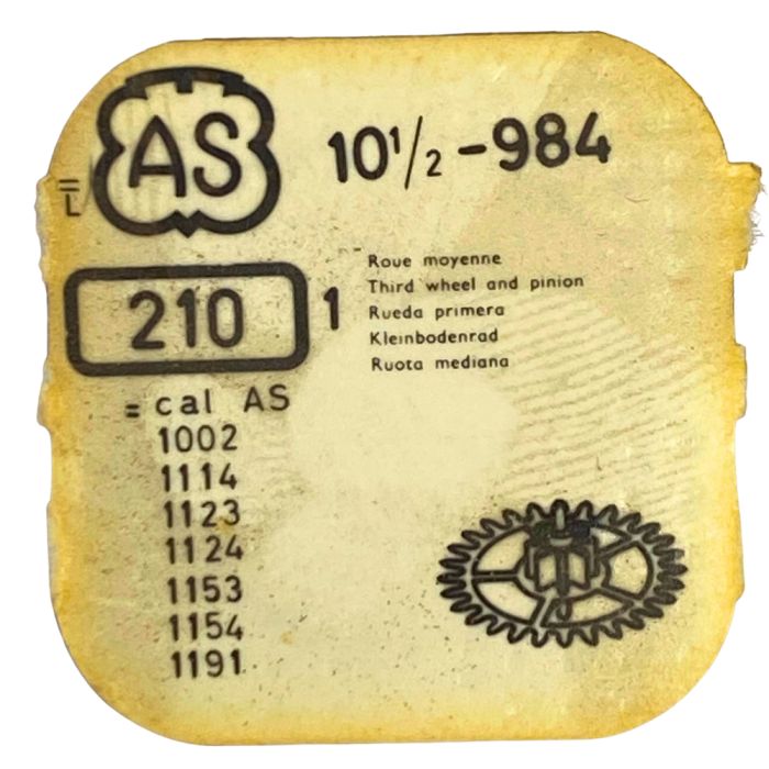 AS 984 - 210 Roue moyenne (à l'unité) - Third wheel and pinion (per unit)