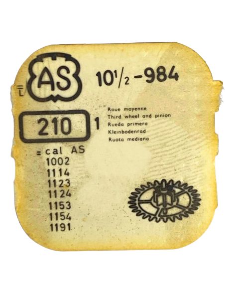 AS 984 - 210 Roue moyenne (à l'unité) - Third wheel and pinion (per unit)