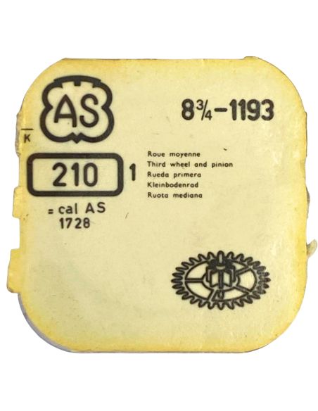 AS 1193 - 210 Roue moyenne (à l'unité) - Third wheel and pinion (per unit)