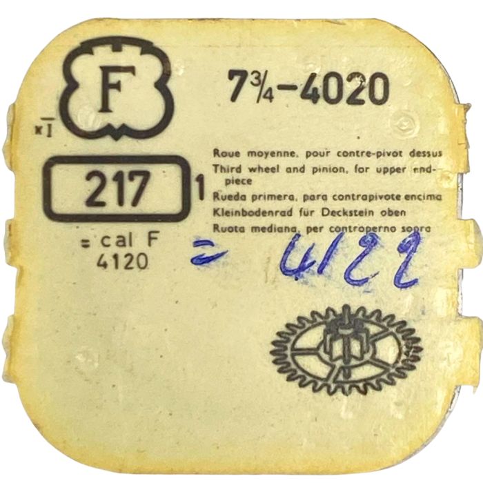 Felsa 4020 - 217 Roue moyenne pour contre-pivot dessus (à l'unité) - Third wheel and pinion for upper end-piece (per unit)