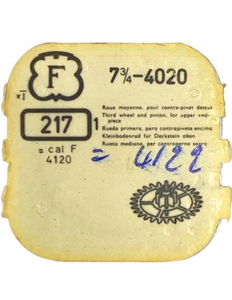 Felsa 4020 - 217 Roue moyenne pour contre-pivot dessus (à l'unité) - Third wheel and pinion for upper end-piece (per unit)