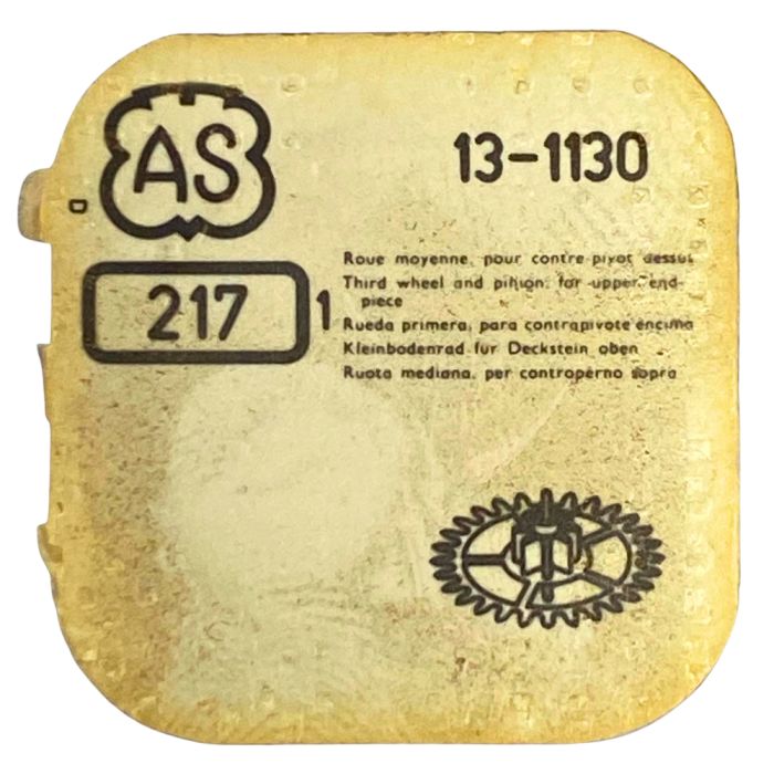 AS 1130 - 217 Roue moyenne pour contre-pivot dessus (à l'unité) - Third wheel and pinion for upper end-piece (per unit)