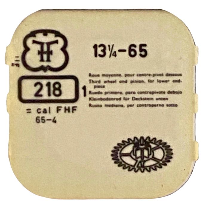 FHF 65 - 218 Roue moyenne pour contre-pivot dessous (à l'unité) - Third wheel and pinion for lower end-piece (per unit)