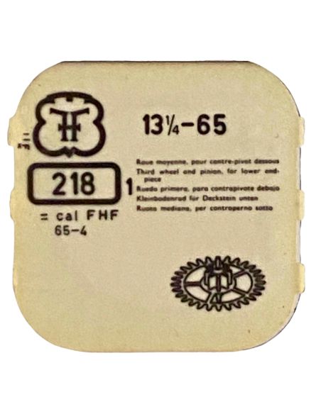 FHF 65 - 218 Roue moyenne pour contre-pivot dessous (à l'unité) - Third wheel and pinion for lower end-piece (per unit)