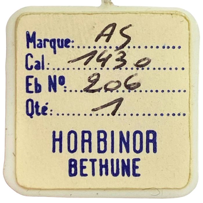 AS 1430 - 206 Roue de centre percée sans chaussée (à l'unité) - Center wheel and pinion drilled without cannon pinion (per unit)