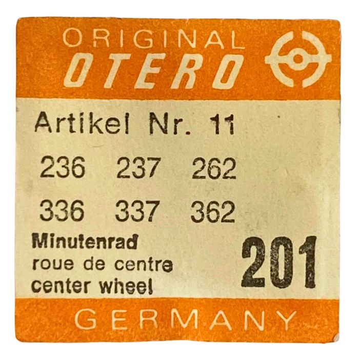 Otero 236 - 201 Roue de centre sans chaussée (à l'unité) - Center wheel and pinion without cannon pinion (per unit)