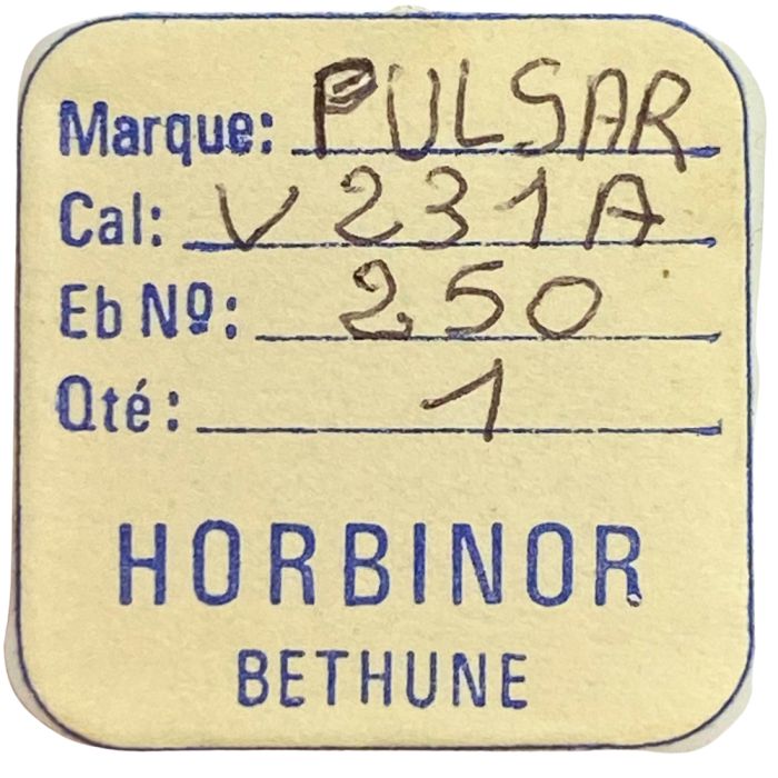 Pulsar V231A - 250 Roue des heures (à l'unité) - Hour wheel (per unit)