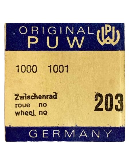 PUW 1000 - 203 Roue intermédiaire (à l'unité) - Intermediate wheel and pinion (per unit)