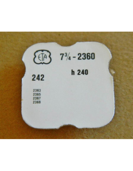 ETA 2360 Chaussée avec roue entraîneuse