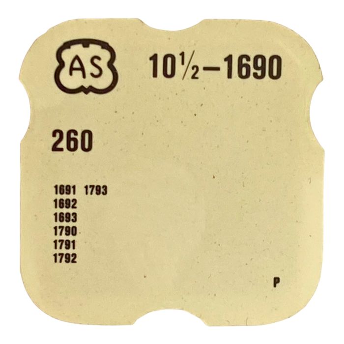AS 1690 - 260 Roue de minuterie (à l'unité) - Minute wheel (per unit)
