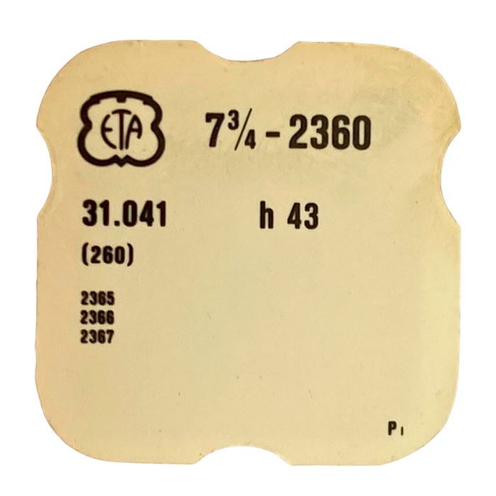 ETA 2360 - 260 Roue de minuterie (à l'unité) - Minute wheel (per unit)