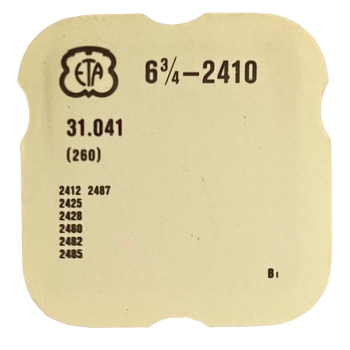 ETA 2410 - 260 Roue de minuterie (à l'unité) - Minute wheel (per unit)