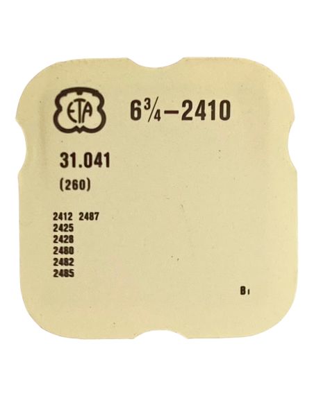 ETA 2410 - 260 Roue de minuterie (à l'unité) - Minute wheel (per unit)