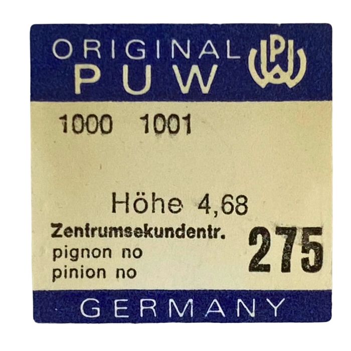 PUW 1000 - 275 Pignon de seconde au centre (à l'unité) - Sweep second pinion (per unit)