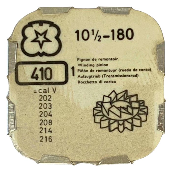 Venus 180 - 410 Pignon de remontoir (à l'unité) - Winding pinion (per unit)
