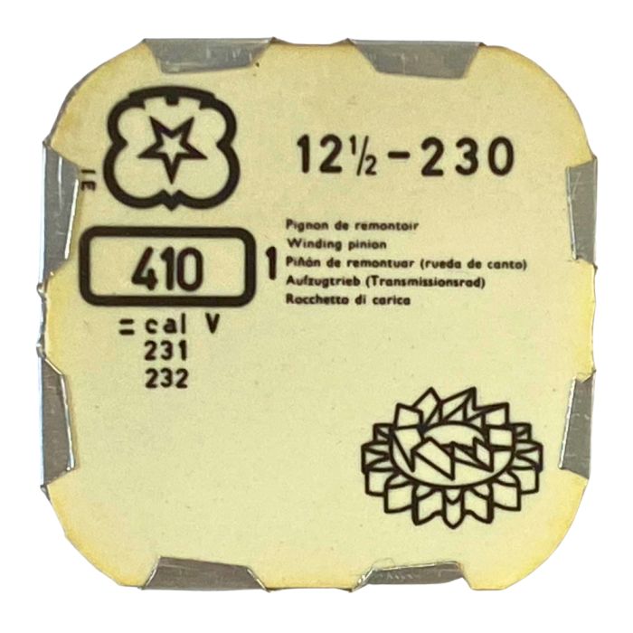Venus 230 - 410 Pignon de remontoir (à l'unité) - Winding pinion (per unit)