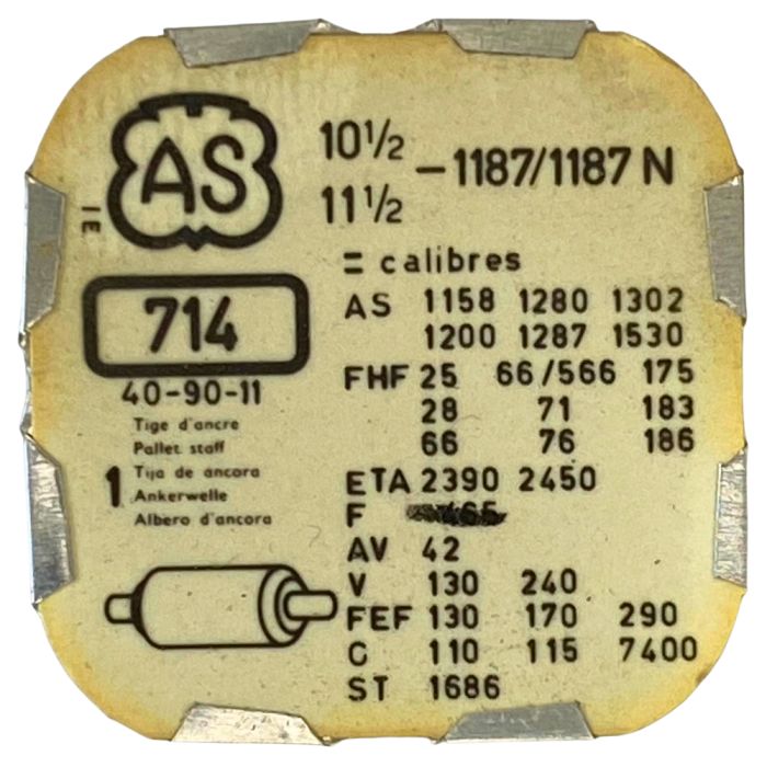 AS 1187/1187N - 714 Tige d'ancre (à l'unité) - Pallet staff (per unit)