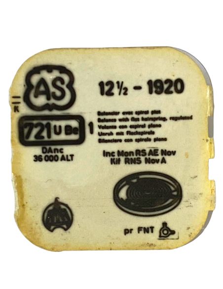 AS 1920 - 721 Balancier avec spiral plat (à l'unité) - Balance with flat hairspring regulated (per unit)