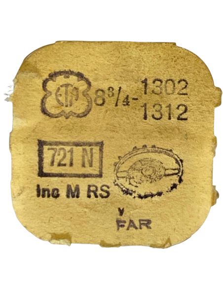 ETA 1302 - 721 Balancier avec spiral plat (à l'unité) - Balance with flat hairspring regulated (per unit)