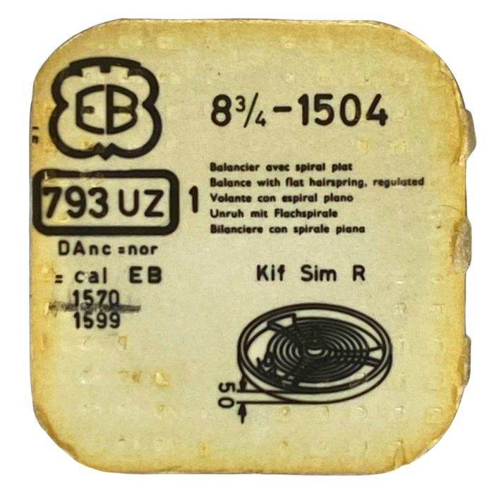 EB 1504 - 793 Balancier avec plateau et spiral (à l'unité) - Balance with roller regulated (per unit)